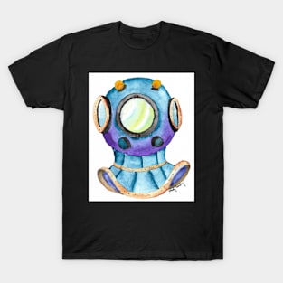 Watercolor Diving Helmet T-Shirt